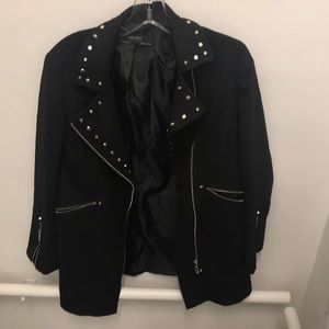 Black coat with silver studs